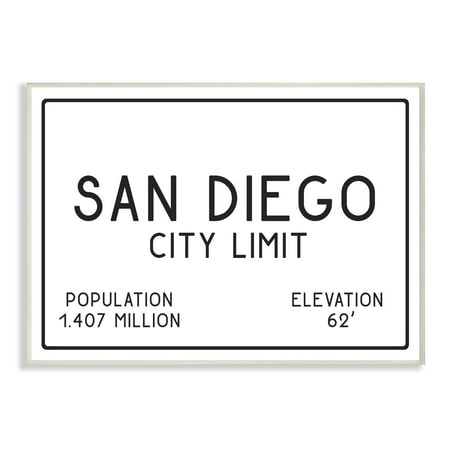 The Stupell Home Decor Collection San Diego City Limit Wall Plaque