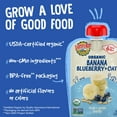 thumbnail image 2 of Earth's Best Organic Stage 2 Baby Food, Banana Blueberry Oat Fruit & Grain Puree, 3.5 oz Pouch, 2 of 11