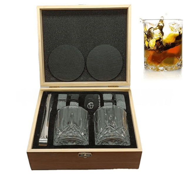 Caja de regalo de cristal, piedra de hielo, traje de Navidad, piedras de whisky, diseño minimalista simple