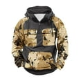 thumbnail image 2 of Zylanna Men's Hooded Sweatshirts with Pockets, Casual Camouflage Soft & Warm Half-Zip Sport Hoodies Pullover for Men Dark Gray, 2 of 3