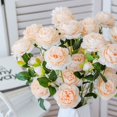 thumbnail image 4 of Peonía de 3 cabezas, flores artificiales, decoración para el hogar, bodas, flores falsas, peonía de 3 cabezas, 4 of 5
