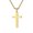 Gold no chain, variant on Unisex Stainless Steel Classic Simple Glossy Plain Cross Biker Crucifix Amulet Couple Necklace Silver No Chain