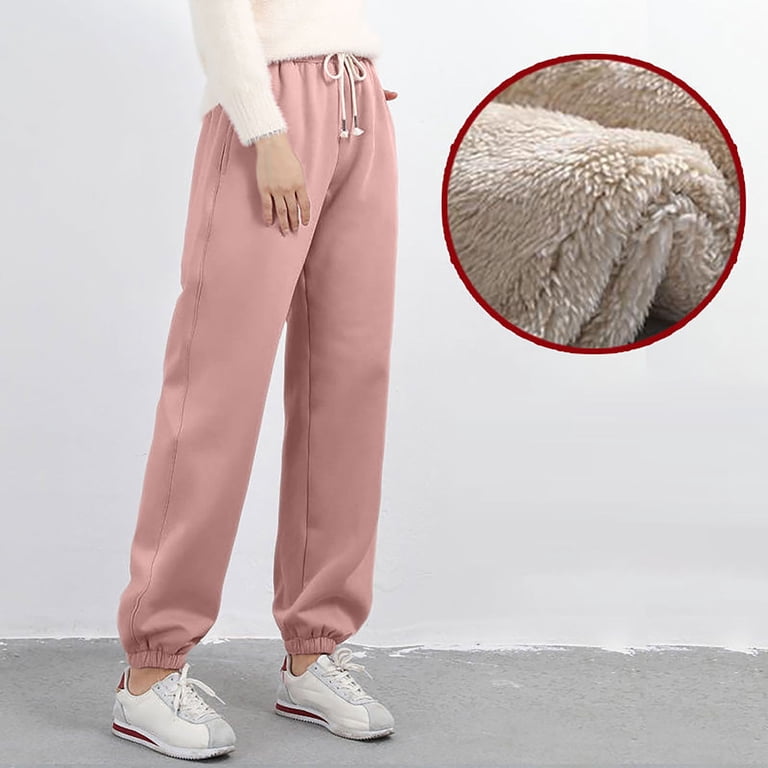 SHUNSUI Women's Solid Color Winter Elastic Waistband with and Casual Sports Pants Casual Pants Women Winter plus Size Women Work Pants Business Casual Dress Pants for Women Business Casual Fashions