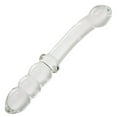 thumbnail image 2 of Luxury Dual-Ended Glass Probe - Intense Orgasms, G-Spot & P-Spot Stimulation - Beaded End, Curved Tip - Nonporous & Body-Safe - Hand-Blown Glass - Hypoallergenic - Temperature Play - Anal or Vaginal, 2 of 3