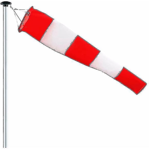 2024 Outdoor Windsock, Wind Direction Indicator In Red And White 150cm Hanging Rotatable, Weatherproof, Wind Direction Indicator