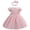 C-Pink, variant on Zwiiyzr 0-4T Toddler Girl Tulle Short Sleeve Bow Princess Dress Party Wedding Pageant First Birthday Party Lace Dress Beige