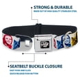 thumbnail image 4 of Movies Pet Collar, Dog Collar Metal Seatbelt Buckle, The Wizard of Oz Dorothy and Toto Pose Blues Yellows Reds, 15 to 24 Inches 1.0 Inch Wide, 4 of 8