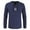 Navy, variant on Fall Shirts for Men Cotton Linen Solid Long Sleeve Drawsting Shirts Tops Blouses