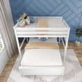 thumbnail image 4 of Max & Lily Solid Wood L-Shaped Full over Queen Bunk Bed with Ladder on End for Kids, White, 4 of 12