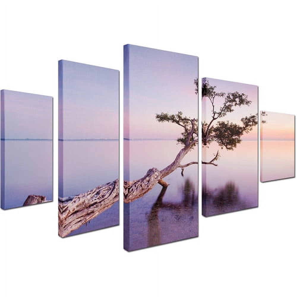 Trademark Fine Art "Water Tree XV" Canvas Art by Moises Levy 5-Panel Set
