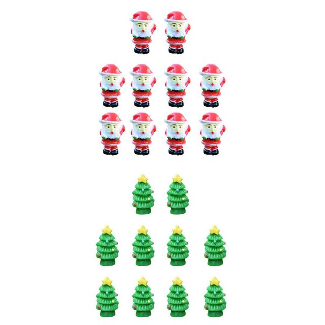 20x Mini Paisaje Micro Decoración Mini Resina Estatua Adorno De Navidad Macarena Decoración micro del paisaje