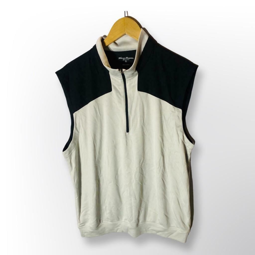 Tommy Armour Mens Dri Logic Golf Half Zip Vest Jacket Glacier Gray - Large, Men's
