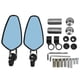 thumbnail image 3 of ATV Side Mirror, 360 Degrees Rotatable Blue Glass Universal Motorcycle Rearview Mirror For Scooter For Dirt Bike For 8MM/10MM Holder, 3 of 8