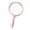 Pink, variant on huanledash Makeup Mirror Clear Image Comfortable Grip Good Reflection Cosmetics Burr Free Double-Sided Handheld Magnifying Mirror Gift Supply
