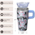 thumbnail image 3 of 20OZ Dog Lover Outdoor Tumbler with Handle Straw and Lid Paw Print Coffee Mug for Women Friends Perfect Holiday Birthday Gifts Portable and Lightweight, 3 of 6