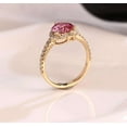 thumbnail image 3 of Jewelerix Halo Heart Cut Ring 2 CT Pave Moissanite Diamond Engagement Ring 18K Yellow Gold Proposal Promise Rings for Her, 3 of 6