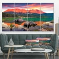thumbnail image 1 of Colorful Eibsee Lake Sunset - Landscape Photo Canvas Art Print, 1 of 3