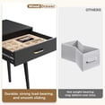 thumbnail image 6 of LAZZO 40” Small Writing Desk with Drawers, Modern Vanity Desk for Home Office and Small Spaces, Black, 6 of 7