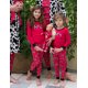 thumbnail image 2 of Pijama Leveret de algodón con estampado de vaca para niña y muñeca, 2 of 5