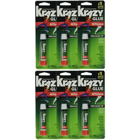 6 Pack Krazy Glue Instant Strong Fast Drying All Purpose Glue, .07 (Best Glue For Photos)