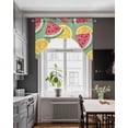 thumbnail image 4 of Red Watermelon Kitchen Swag Valances for Windows, Lemon Summer Fruit Country Pastoral Swag Valances Curtains for Living Room, Rod Pocket Window Treatments for Bathroom, Bedroom, Cafe, 56"x36", 4 of 6