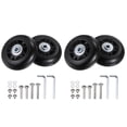 thumbnail image 1 of Ruedas de equipaje de reemplazo Uxcell 68x24mm Kits de reparación de ruedas de maleta 2 ruedas de rodamiento de PU para bolsa de carrito, patín en línea, 1 of 5