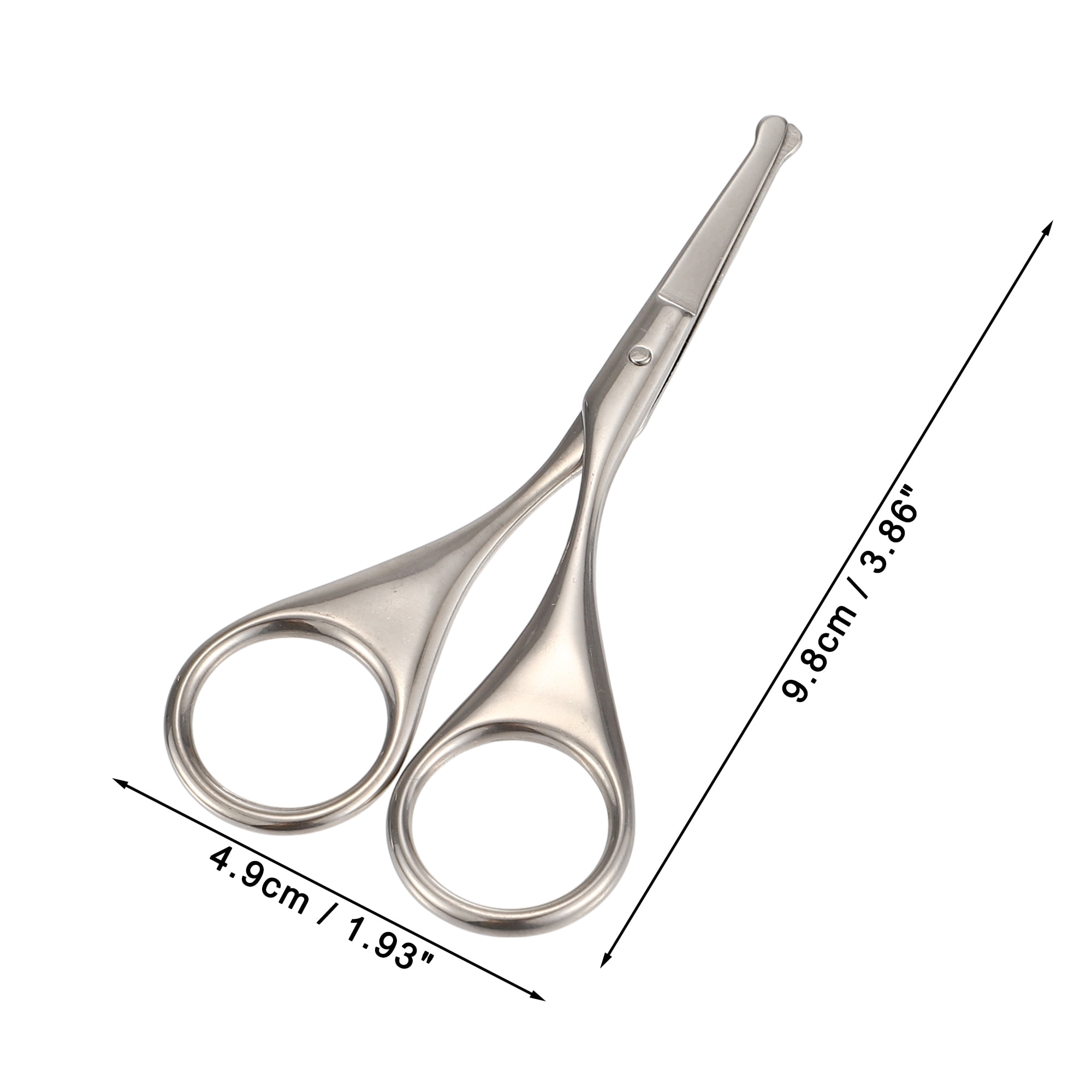 Unique Bargains Round Head Nose Hair Tweezers Stainless Steel Trimmer 3.86"x1.93"