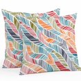 thumbnail image 2 of Throw Pillow Covers 20x20 Inch Set of 2, Abstract Beach Waterproof Outdoor Pillow Covers, Summer Colorful Coastal Ocean Sea Wave Decorative Cushion Pillowcases for Couch, Sofa, Bed, Garden, Patio, 2 of 9
