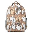 thumbnail image 3 of Corgi Crowd Backpack for School,Cute School Bag,Schoolbag with Adjustable Shoulder Straps & Padded Back,16.9 Inch, 3 of 5