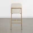 thumbnail image 5 of ReNest 27" Counter Height Bar Stools Set of 2 for Kitchen Island, Upholstered Fabric, Creamy Grey, 5 of 8
