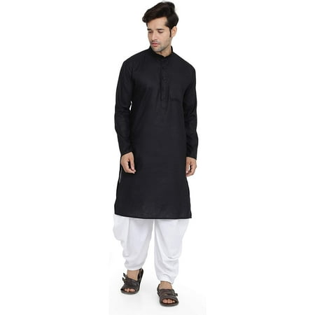 

Royal Kurta Mens Cotton Kurta & Salwar Set Black 36