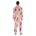 thumbnail image 6 of 1 Piece Adult Onesie Pajamas Cozy & Loose-Fit Sleepsuit Loungewear with Pockets Strawberry and Flower XX-Large, 6 of 7