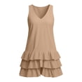 thumbnail image 4 of XiYing Robes d'Été pour Femmes, Robe Maxi d'Été Sans Manches à Col en V pour Femmes - Coupe Ample Décontractée pour la Plage et les Vacances, Design Uni, Taille Unique (Lot de 1), 4 of 7