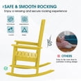 thumbnail image 3 of SERWALL Outdoor Rocking Chair Set of 2, HDPE Patio Rocker for Lawn, Porch, Yellow, 3 of 11