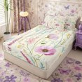 thumbnail image 3 of Manfei Boho Flower Paisley Zipper Full Size Comforter Sets with Fitted Sheet and 2 Pillowcases,Spring Garden Zipper Bedding Set,Reversible, 3 of 7