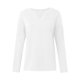 thumbnail image 3 of Blusa informal de manga larga y cuello en V para mujer: top de poliéster de color liso, estilo informal y moderno, tallas S-XXL para llevar a diario en otoño., 3 of 4