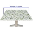 thumbnail image 2 of Elastic Edge Fitted Square Tablecloth, Floral Teal Sage Green Polyester Table Cloth, for Indoor Restaurant or Outdoor Patio Party Dining, Fit for 36" x 36" Square Table, 2 of 4