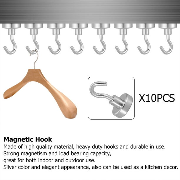 Mgaxyff Hanging Hooks, Heavy Duty Hanger, 10Pcs Silver Heavy Duty Mgaxyff Hanging Hooks, Heavy Duty Hanger, 10Pcs Silver Heavy Duty