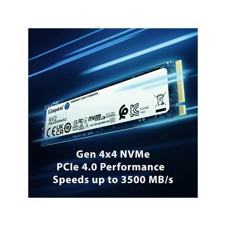 Kingston NV2 1TB M.2 2280 NVMe PCIe Internal SSD Up to 3500 Kingston NV2 1TB M.2 2280 NVMe PCIe Internal SSD Up to 3500