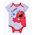 thumbnail image 3 of Sesame Street Babys Short Sleeve Onesie with Cap, Elmo Bodysuit, Play or Nap Romper Set, Size 24M, 3 of 4