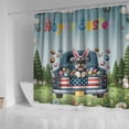 thumbnail image 4 of Happy Easter Schnauzer American Flag Truck Bunny Ears Shower Curtain Miniature Schnauzer Dog Lover Waterproof Bathroom Bathtub Curtain - 03001, 4 of 5