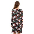 thumbnail image 2 of CRAYNER Casual Womens Christmas Dresses, Long Sleeve Loose Fits T Shirt Dress Crew Neck A-line Flowy Swing Dress with Pockets, L, 2 of 7