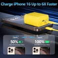 thumbnail image 4 of Cargador de teléfono Ubearkk, 45 W, USB-C PD Fast, cable de 3 m, paquete de 2, 4 of 7