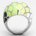 thumbnail image 3 of High polished (no plating) Stainless Steel Ring with Epoxy in Multi Color for Women Multi Color Stone Color Style TK1174 Size 6, 3 of 4