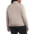 thumbnail image 6 of Danskin Women's Luxe Half Zip Pullover Top (Brown/Small), 6 of 6