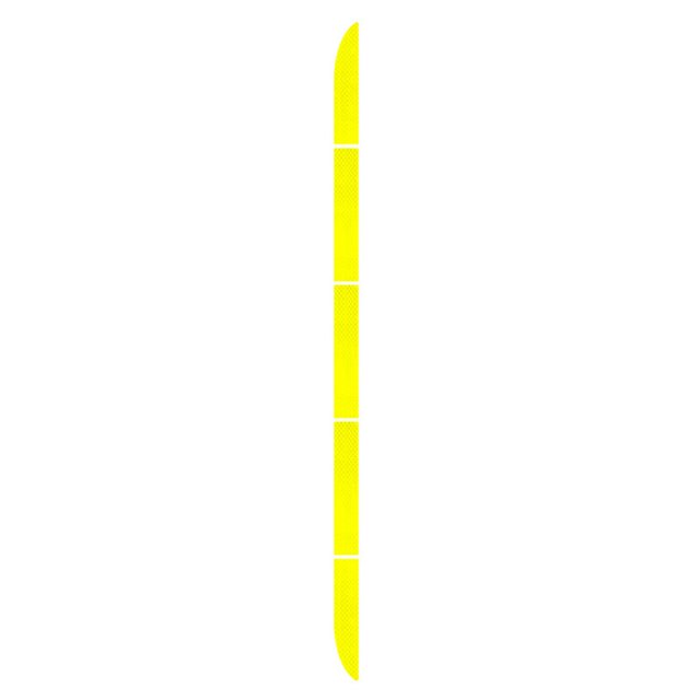 Riwesomey 5 unids/set pegatina reflectante para coche 90cm Reflector de advertencia de seguridad accesorios exteriores para maletero de coche cinta Automoción decorativa y accesorios Amarillo