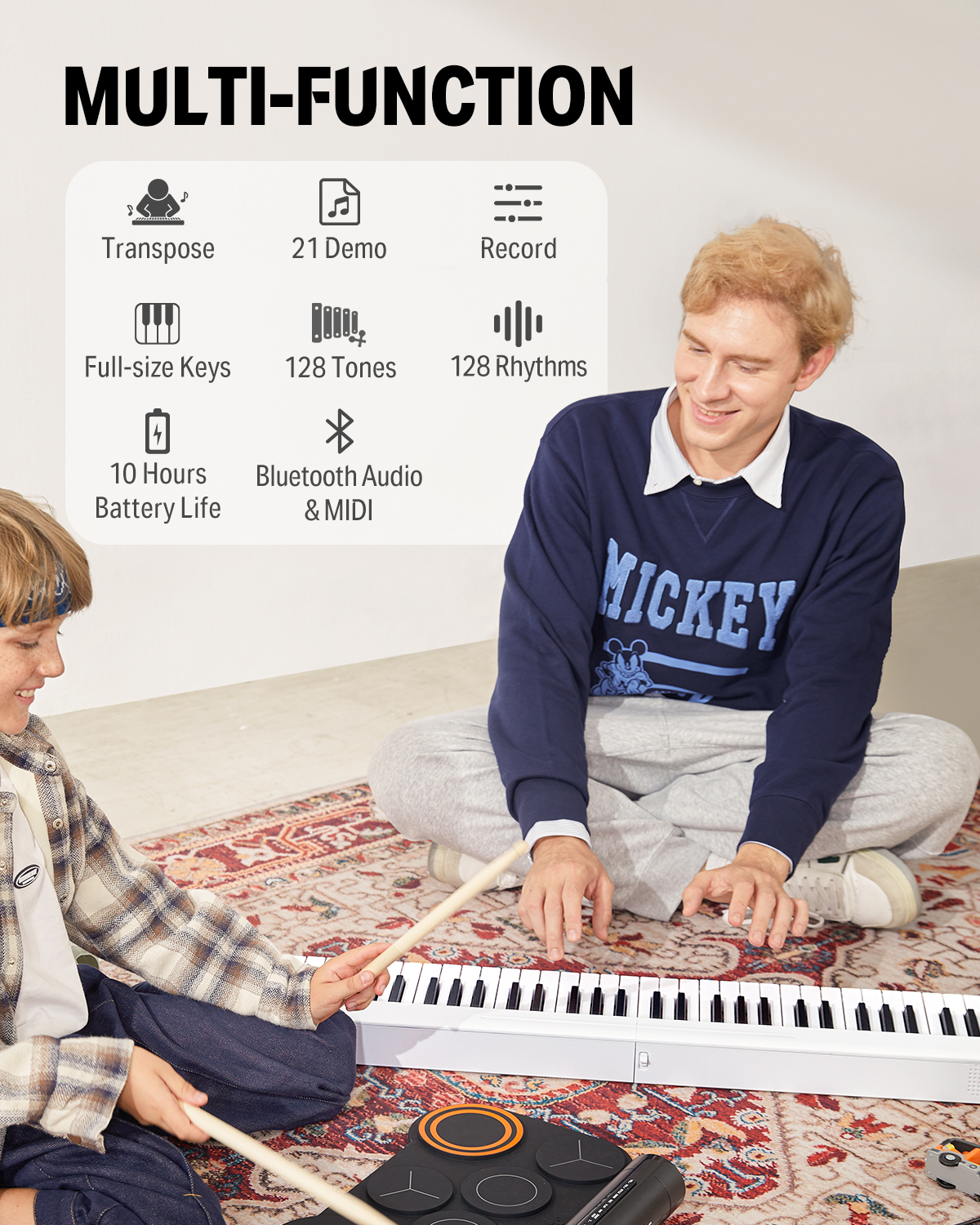 Donner DP-06 61-Key Folding Bluetooth Keyboard Piano photo 8