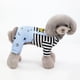 thumbnail image 3 of Mono a rayas para perros, lindo pijama para perros, pijama para mascotas, traje para perros pequeños, medianos, grandes, gatos y niñas (M azul), 3 of 5
