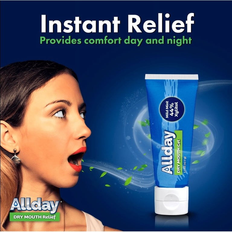 Allday Dry Mouth Gel, Maximum Strength Xylitol, 1.5 oz - Walmart.com