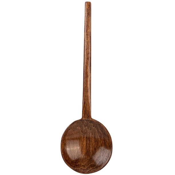 Cuchara de madera Cuchara de sopa de cocina Cuchara portátil para servir alimentos Cuchara de mango largo